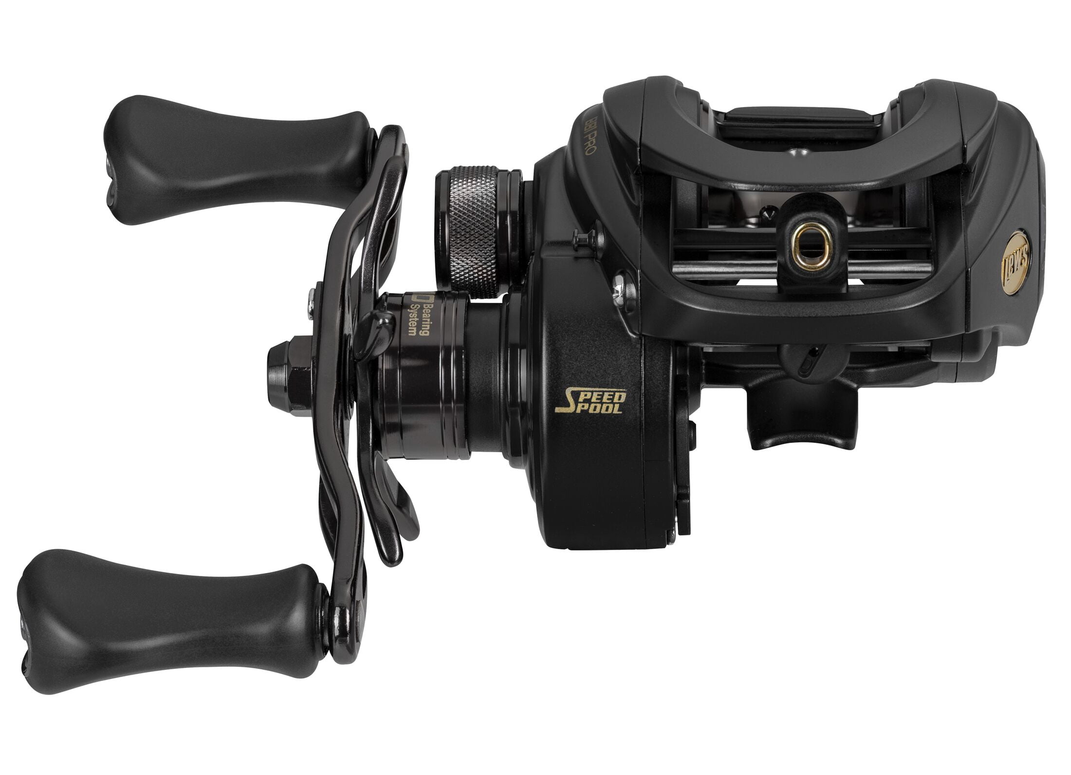 Lew's BB1 Pro Baitcast Fishing Reel, 6.2:1 Gear Ratio, Right-Hand Retrieve, Black