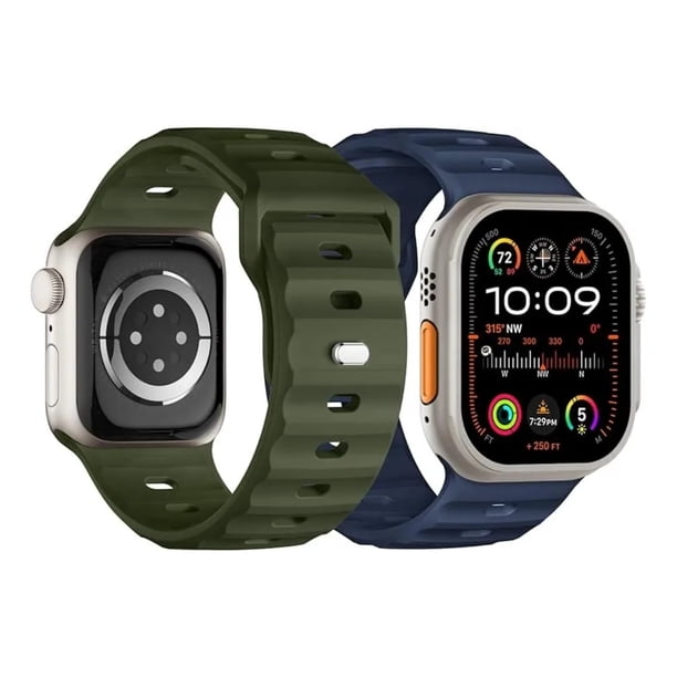 Correas Sport compatibles con Applewatch Ultra Band de 38/40/41/42/44/45/49mm, 2 piezas