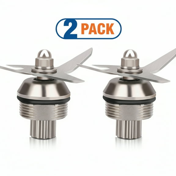 2 Pack Blade Assembly - Stainless Steel Wet Blade Compatible with 5200 Series Blender Mixer Replacement for 64oz & 32oz Containers