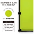 thumbnail image 2 of West State Billiards Championship - Invitational Felt w/Teflon - Bright lime-7ft, 2 of 2