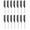 Black, variant on Maolldcombs 24 Pcs Pink Rat Tail Combs with Steel Pintail