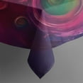 thumbnail image 5 of Colorful Tie Dye Circular Spiral Pattern Square Tablecloth,Waterproof Square Table Cover,Wipeable Spillproof Washable Table Cover for Home Kitchen Party Decor 52"x52"(132x132cm), 5 of 6