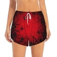thumbnail image 4 of Lsque Spiders On The Web And Space Printed Women's Running Shorts with Liner Pockets,Elastic Quick Dry Workout Athletic Gym Yoga Shorts,Womens High Waist Shorts-Large, 4 of 9
