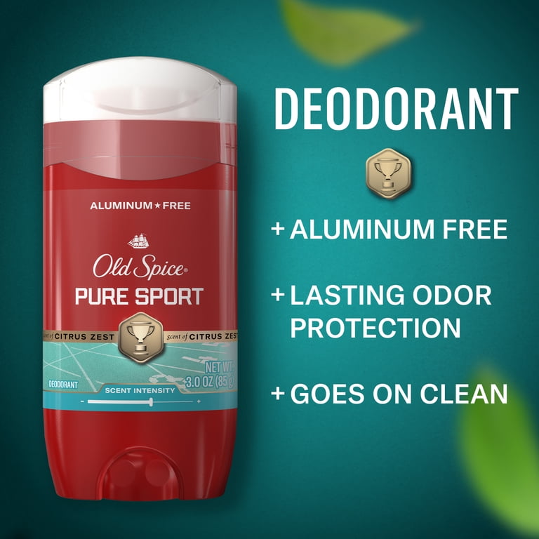 Old Spice Aluminum Free, Men's Deodorant, Pure Sport, 3.0 oz