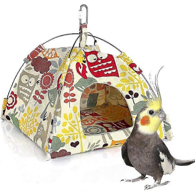 Parrot Hammock Bird Nest Hanging Tent Warm Triangular Pet Cave Hanging Washable for Parrot Parakeet