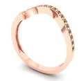 thumbnail image 2 of 0.21 ct Brilliant Round Cut Simulated Champagne 18K Rose Gold Stackable Band SZ 10.25, 2 of 6