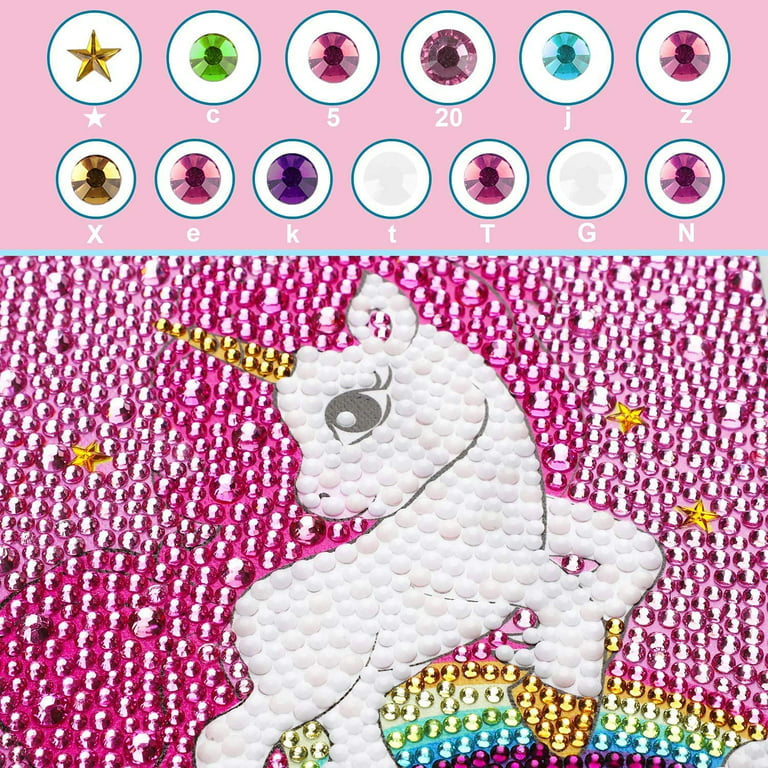 Diamond Painting Kits for Kids with Frame, DIY 5D Cartoon Diamond