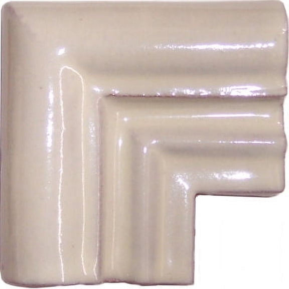 Mexican White Chair Rail Corner Molding, Set of 5 pcs