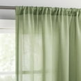 thumbnail image 2 of No. 918 Amalfi 1-Piece Linen Blend Semi-Sheer Rod Pocket Curtain Panel, 54"x63", Sage Green, 2 of 8
