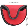 thumbnail image 2 of Rouge - Housse de Putter de Golf Imperméable en Cuir Pu avec Maille en Nylon Demi-Rond Housse de Putter de Golf, 2 of 4