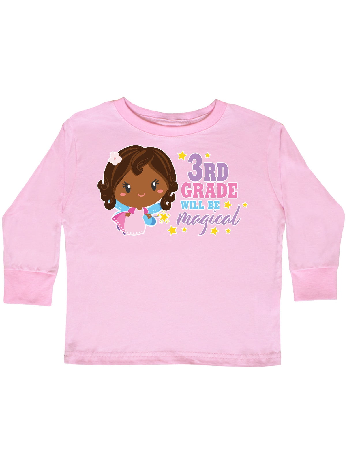 inktastic 3rd Grade Will Be Magical with Brown Haired Fairy Toddler T-Shirt
