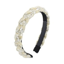 Unique Bargains 1 Pc Fashion Sequins Headbands for Women Beige
