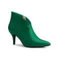 thumbnail image 1 of Unique Bargains Bottines à Talon Aiguille à Fermeture Éclair en Forme de V pour Femme Vert (Taille 8), 1 of 8