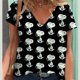 thumbnail image 3 of Camiseta de verano para mujer, bonita camiseta con estampado de Snoopy, camisetas casuales de manga corta en 3D, ropa urbana de moda con cuello en V, ropa femenina de gran tamaño, 3 of 5