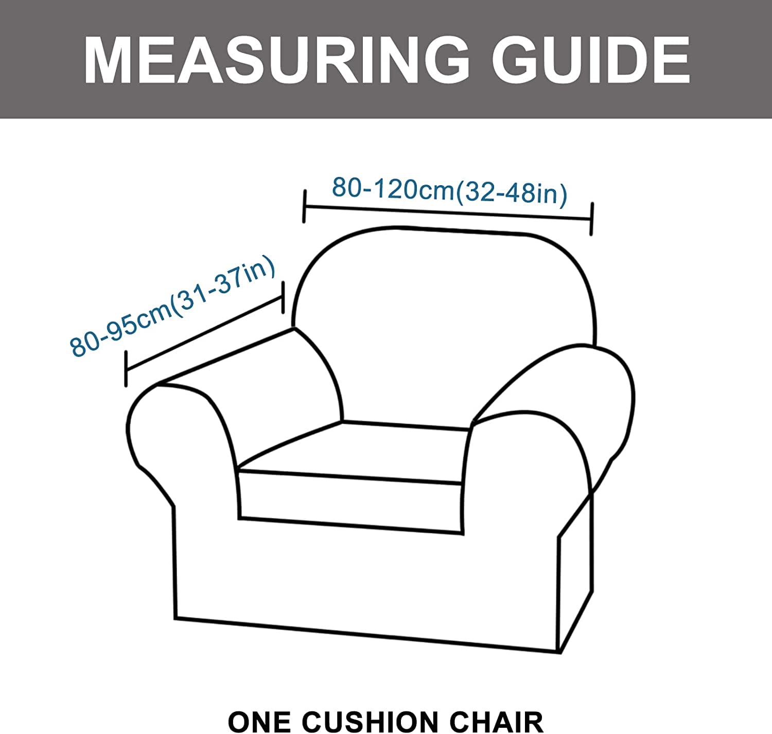 CHUNTIAN Couch Cover Chair Covers Printed Sofa Covers 2-Piece Stretch Armchair Sofa Couch Slipcover Sectional Couch Covers for Sofa Furniture Protector with Non Slip Elastic Bottom for Living Room