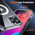thumbnail image 3 of for iPhone 15 Pro Max Case Clear, 15 Pro Max Case  with 2*Screen Protectors, Compatible with Magsafe, Not Yellowing, Shockproof Transparent Case for iPhone 15 Pro Max, 6.7 inch, Clear, 3 of 16