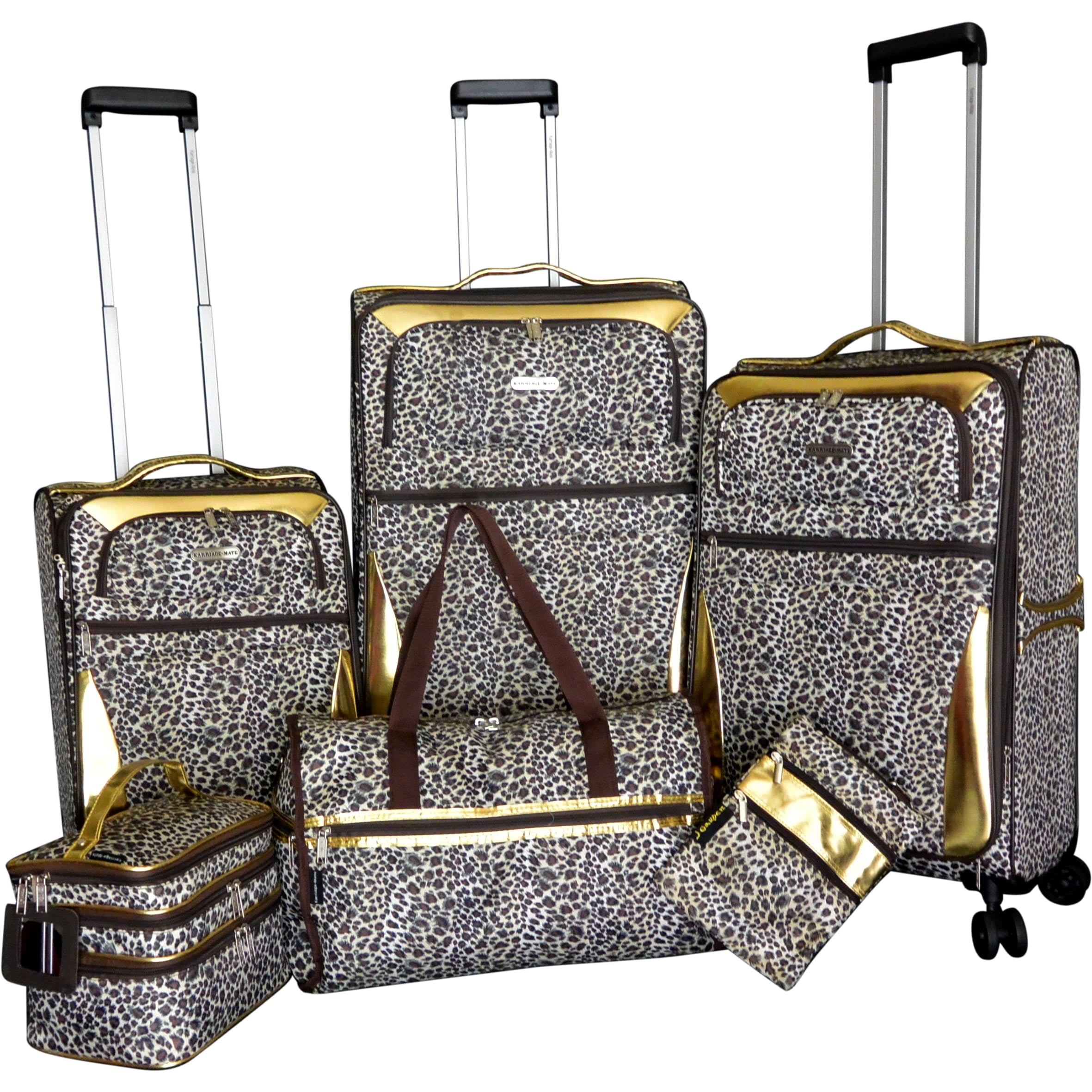 leopard spinner luggage