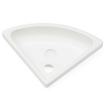 For RV Caravan Wall Mounted WhiteTriangular Sink Basin Bathroom Corner Sink 11.02x11.02x7.08 inch