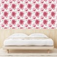 thumbnail image 3 of Ambesonne Peony Peel & Stick Wallpaper for Home, Modern Boho Blushy Flowers, 13"x72", Raspberry Dried Rose Grey, 3 of 5