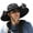 Black, variant on Hat with Fans Solar Power, UPF 50+ Wide Brim Sun Shade Bucket, USB Rechargeable Cooling Mesh Cap with Adjustable Strap
