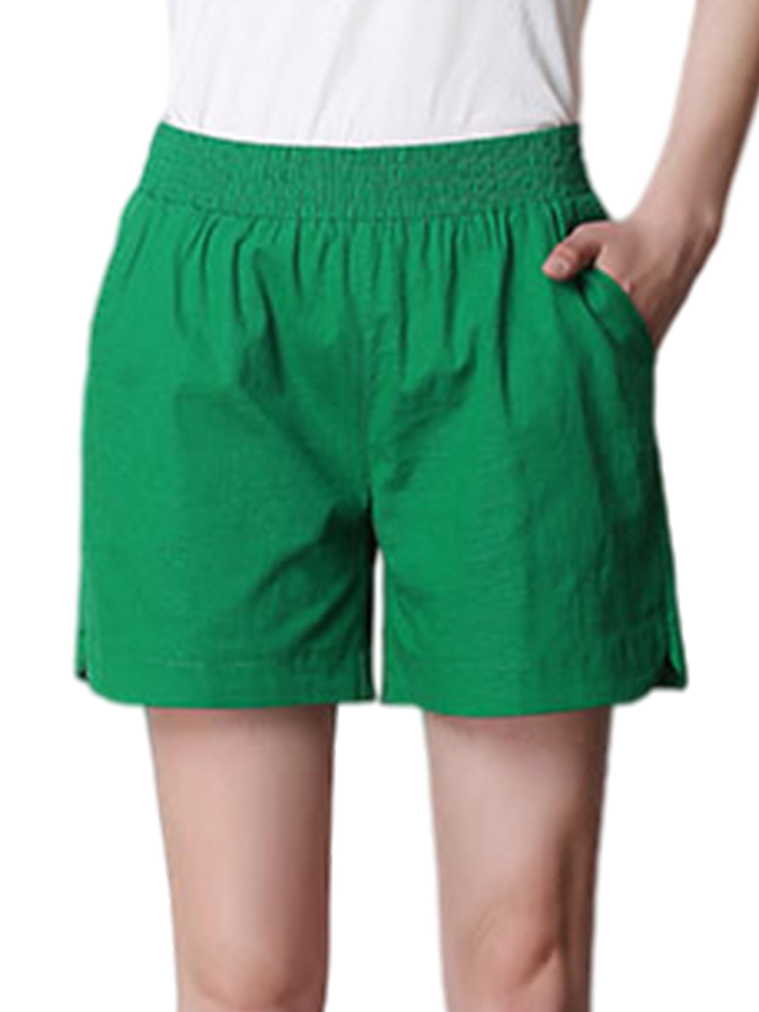 Avamo Ladies Baggy Elastic Waist Short Pant High Waisted Fashion Shorts