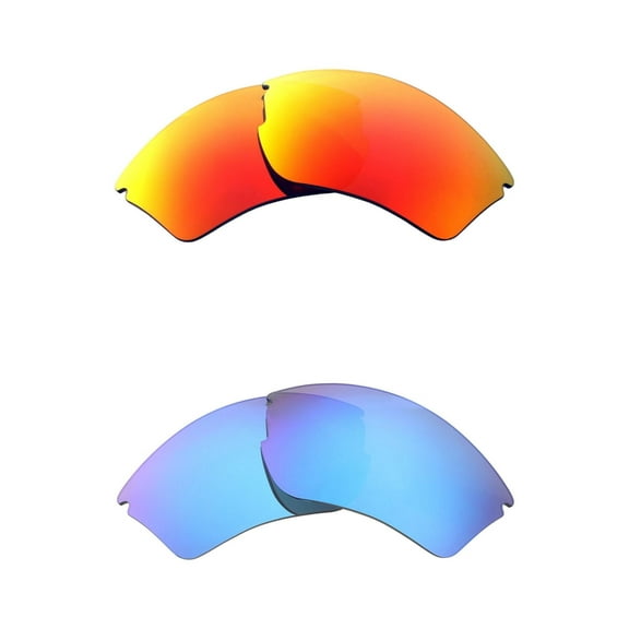 Walleva Polarized Fire Red   Ice Blue Replacement Lenses For Smith Optics Approach Max Sunglasses