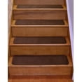 thumbnail image 3 of Comfy Collection Stair Tread Treads Indoor Skid Slip Resistant Carpet Stair Tread Treads Machine Washable 8 ½ Inch x 30 Inch (Set of 13, Brown), 3 of 5