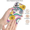 thumbnail image 2 of Hippie Flower Mushroom Case Compatible with iPhone 14 Pro,Unique Trendy Design TPU Bumper Cover Case, 2 of 5