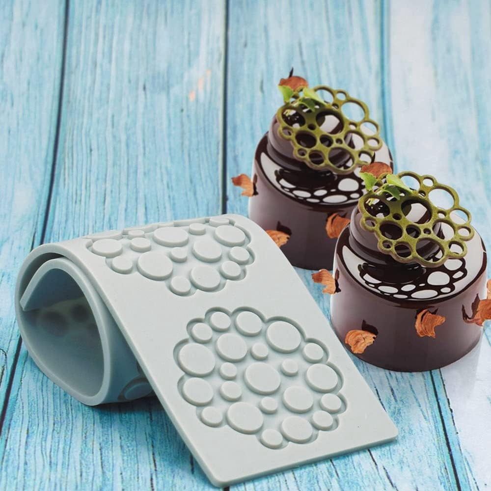 5 Moules En Silicone Forme Feuille Pour Gâteau - Pour Chocolat, Fondant, Décoration - Résistant -40°C à +230°C - 9