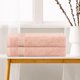 thumbnail image 3 of Toallas de baño suaves REGALWOVEN, juego de 2 toallas de baño ultra absorbentes con rayas, color rosa, 28" x 56", 3 of 7