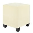thumbnail image 1 of Uxcell 1-Pack 13" x 13" x 15" Fundas de otomán cuadradas estirables de tela de terciopelo para protector de taburete de sala de estar interior [Beige], 1 of 7