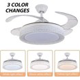 thumbnail image 5 of EAYSG 42 Inch Ceiling Fan with Lights Invisible Ceiling Fan Chandelier 3 Color 3 Speeds 4 Retractable ABS Blades for Bedroom Living Room Dining Room Decoration, 5 of 7