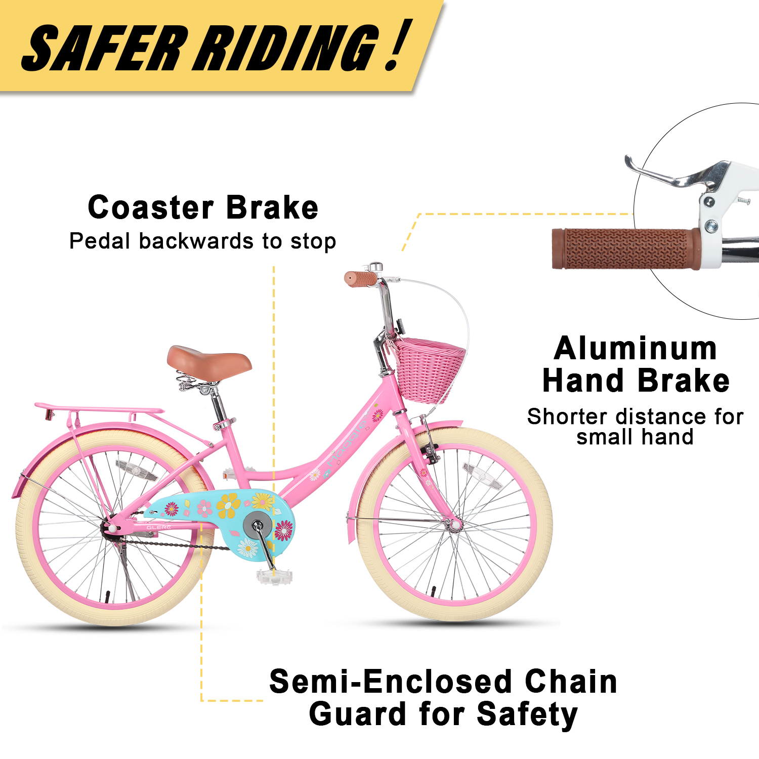 Glerc Maggie 20 Inch Girls Bike, Pink photo 3