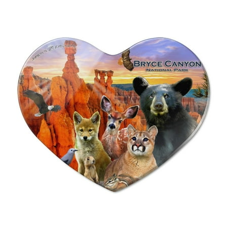 

Bryce Canyon National Park Utah UT Beer Animals Cougar Deer Coyote Heart Acrylic Fridge Refrigerator Magnet