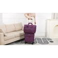 thumbnail image 5 of TIAWOLT Foldable Carry-On Luggage Bag Large Lightweight Weekender for Women Men, with Wet Pocket, Ideal for Overnight/Weekend/Yoga/Gym/Business/Sport/Hospital,Purple, 5 of 10