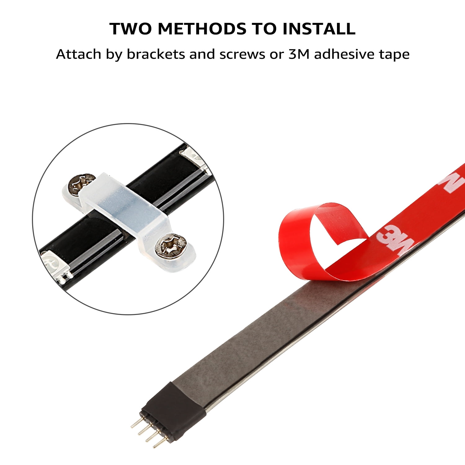TORCHSTAR LED TV Backlight Kit Multi-Color Strip Light, Work with Alexa, Smart Phone Control, Dimmable, Waterproof Strip Light*4, Flexible Strips for Home Theater, Monitor, Screen