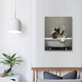 thumbnail image 3 of COMIO Funny Animals Bathroom Wall Art - Black and White Canvas Wall Decor Cute Sloth Take Bath in Tub Prints Pictures Posters for Children's room Bedroom Walls Decorations Framed Artwork, 3 of 4