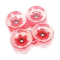 thumbnail image 1 of Ruedas de patineta de 4 piezas luminosas luminosas transparente PU flash Longboard ruedas Rojo, 1 of 8