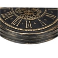 thumbnail image 3 of JERFIT 24" Vintage Industrial Wall Clock with Metal Gears, Roman Numerals, Silent Non-Ticking Quartz Movement, Brown Antique Finish for Home & Office Decor, 3 of 4