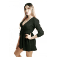 thumbnail image 4 of Vestido Corto Plisado Casual Cruzado Escote V Manga Larga THE DIFFERENT SOCIETY Side B collection Vestido corto plisado, formal, casual, 4 of 4