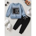 thumbnail image 2 of Happy Town Toddler Baby Boys Clothes 9M-3Y Fall Winter Set Long Sleeve Top and Long Pant Sweatsuits, 2 of 8