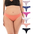 thumbnail image 2 of B2BODY Women's Floral Lace Back Thong Underwear Seamless No Show Underwear Small to Plus Sizes, 2 of 5