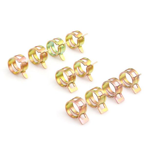 15mm 10x 10mm 0.39 Pouces Attache Ressort Eau Tuyau D'arrosage Sujetador de abrazadera de tubo