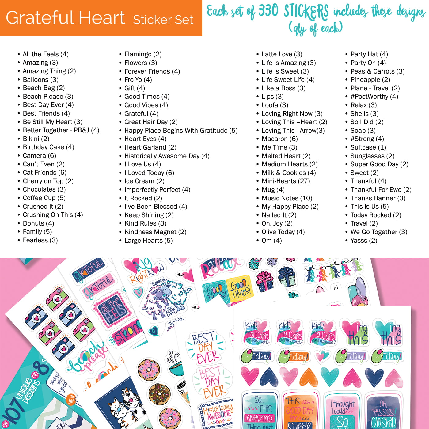 Sticker Sheet Happy Heart