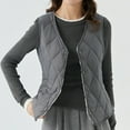 thumbnail image 3 of Waistcoat Vest For Women Sevevn Women's Quilted Vest Rib Collar Lightweight Zip Padded Gilet, 3 of 4