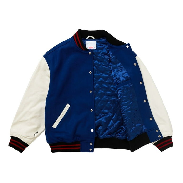 Supreme Men's Wave Varsity Jacket Blue, from StockX - Walmart.com
