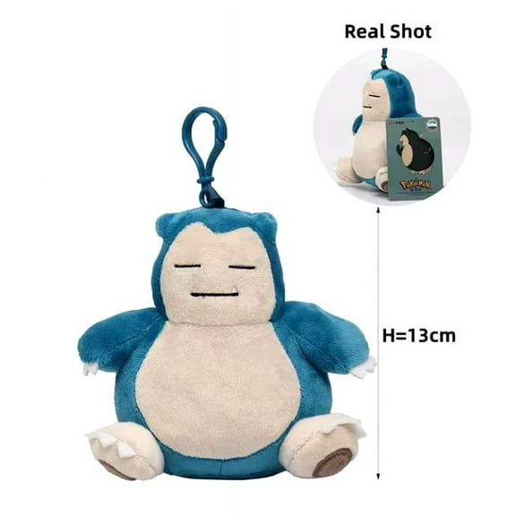 Snorlax Plush Keychain Backpack Clip Bag Clip 5" tall 1 count