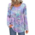 thumbnail image 2 of Elvqul Tops for Women Long Sleeve Shirts Crewneck Christmas Ladies Tops Printed, 2 of 5