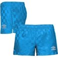 thumbnail image 4 of Umbro Women's Checkerboard Shorts, Color-Blue Jewel, Size-LM, 4 of 5