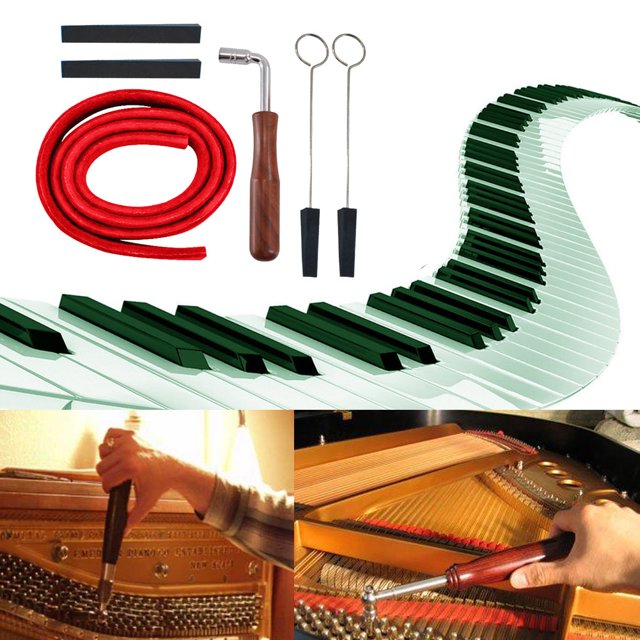 Juego de herramientas de palanca de afinación de Piano, 6 uds., martillo silencioso, piezas de Piano para instrumentos musicales DIY